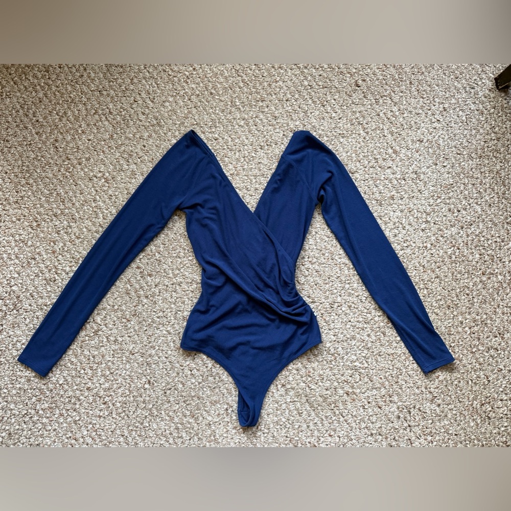 Kit and Ace Blue Long Sleeve Bodysuit